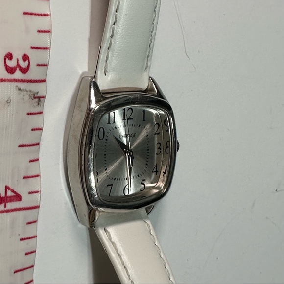 Carriage by timex white leather watch band - Picture 3 of 13